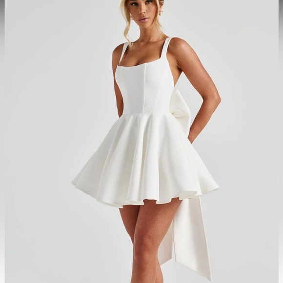 Babyboo RUE bow back dress engagement wedding reception bridal XS - Picture 6 of 8